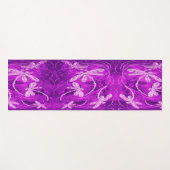 マゼンタスカイの銀色のトンボ魔法 ヨガマット (正面(横))