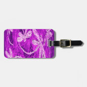 マゼンタスカイの銀色のトンボ魔法 ラゲッジタグ (正面横)