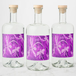 マゼンタスカイの銀色のトンボ魔法 リキュールボトルラベル