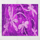 マゼンタスカイの銀色のトンボ魔法 リキュールボトルラベル (シングルラベル)