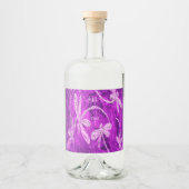 マゼンタスカイの銀色のトンボ魔法 リキュールボトルラベル (正面)