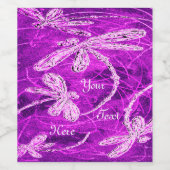 マゼンタスカイの銀色のトンボ魔法 ワインラベル (シングルラベル)