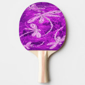 マゼンタスカイの銀色のトンボ魔法 卓球ラケット (正面)