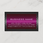 マゼンタステンレスモダン鋼縁ど金 名刺 (裏面)