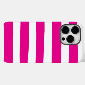 マゼンタストライプとホワイトの不均一な色 Case-Mate iPhoneケース (裏面 (横))