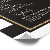 マゼンタストライプフローラシグネチャー結婚ドリンク ポスター (角)