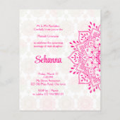 マゼンタセリーブライトイエローメンディ予算招待状 (裏面)