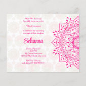 マゼンタセリーブライトイエローメンディ予算招待状 (裏面)