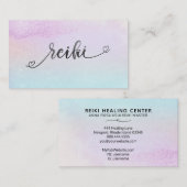 *~*マゼンタターコイズミントブラックグリッター霊気 名刺 (正面/裏面)