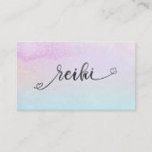 *~*マゼンタターコイズミントブラックグリッター霊気 名刺 (正面)