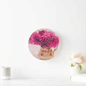 マゼンタダリアスウォールクロック ラウンド壁時計 (ホーム)