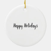 マゼンタダークピンク赤スパークルグリッターモノグラム セラミックオーナメント (裏面)