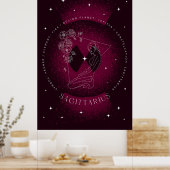 マゼンタダーク射手座ポスターポートレート ポスター (キッチン)