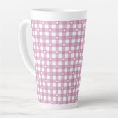 マゼンタチェック カフェラテマグ (左アングル)