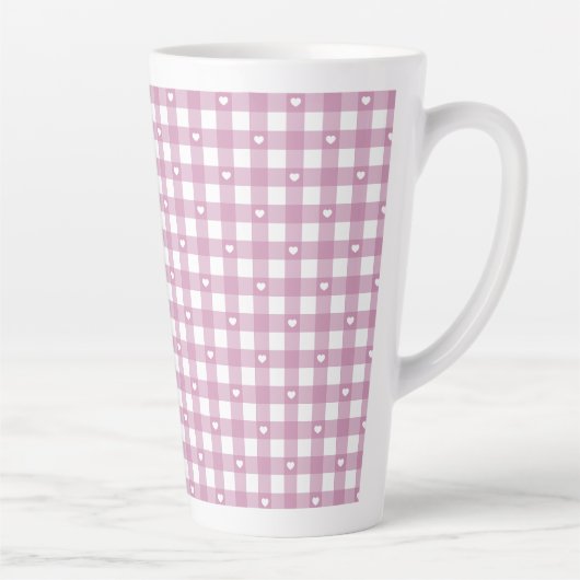 マゼンタチェック カフェラテマグ (右)