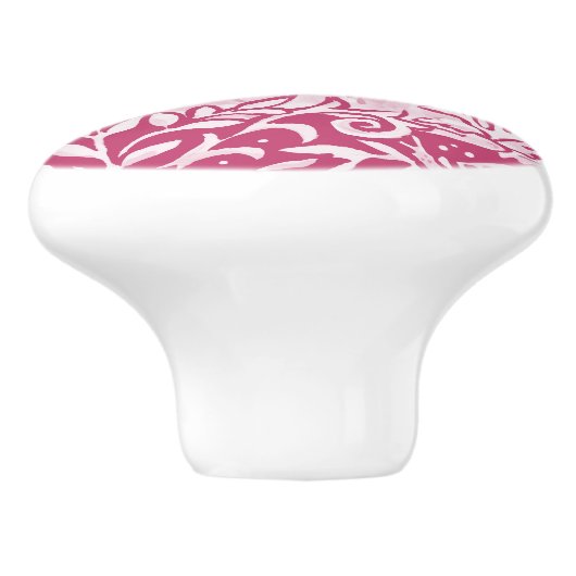 マゼンタディアスタグバードヘッジホッグフォレストウッドランド セラミックノブ (側面)