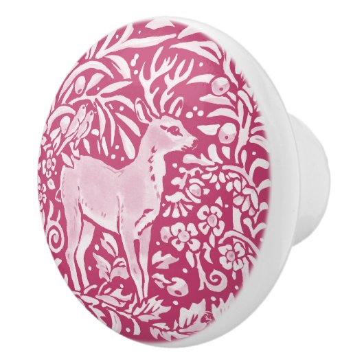 マゼンタディアバードフローラフォレストウッドランド自然 セラミックノブ (右)