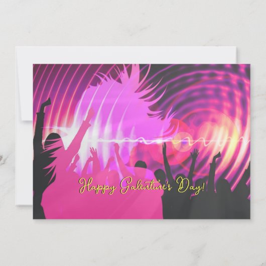 マゼンタディスコレトロガレンティンディナーブランチパーティー 招待状 (裏面)