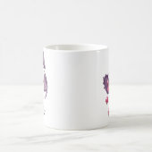 マゼンタトーンの水彩森のベリー コーヒーマグカップ (中央)
