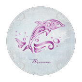 マゼンタドルフィパーソナライズされたン カッティングボード (正面)