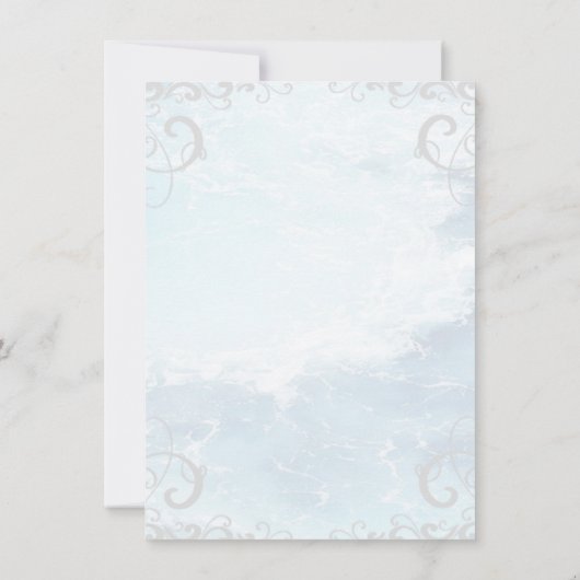 マゼンタドルフィン結婚のリハーサルディナー 招待状 (裏面)