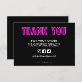 マゼンタネオンサインありがとうメディア挿入 (正面/裏面)