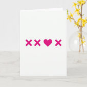 マゼンタハート Xoxo ラブカード カード (黄色い花)