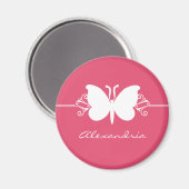 マゼンタバタフライ旋回磁石 マグネット (正面/裏面)