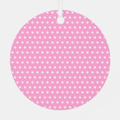 マゼンタバタフライ水玉模様 パーソナライズされた メタルオーナメント (裏面)