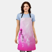 マゼンタバタフライ エプロン (着用した状態)