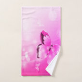 マゼンタバタフライ バスタオルセット (ハンドタオル)