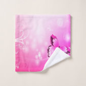 マゼンタバタフライ バスタオルセット (ウォッシュタオル)