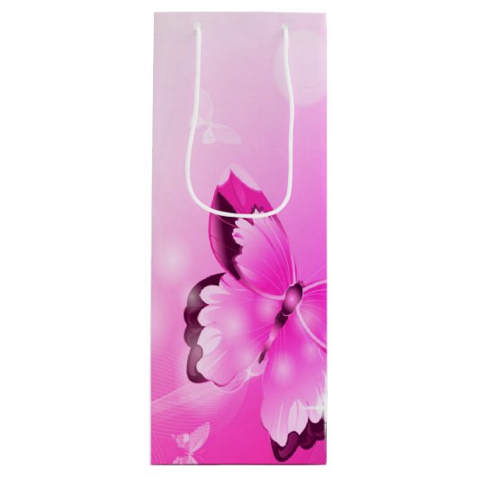 マゼンタバタフライ ワインギフトバッグ (正面)