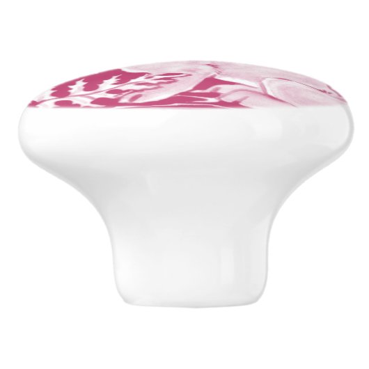 マゼンタバニーラビットウッドランド動物自然 セラミックノブ (側面)