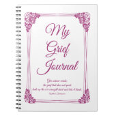 マゼンタバラク縁どラスターの悲嘆ジャーナル ノートブック (正面)