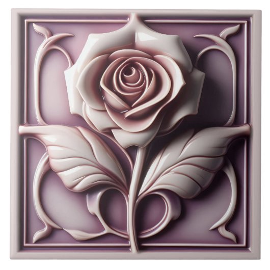 マゼンタバラ タイル (正面)