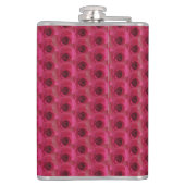 マゼンタバラ-モダンフローラデザイン フラスク (裏面)