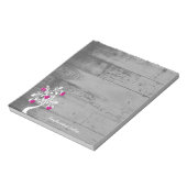 マゼンタバレンタインハートツリーパーソナライズされたメモ帳 ノートパッド (回転)