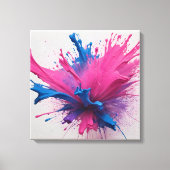 マゼンタバースト：電青色絵を描爆発 キャンバスプリント (正面)