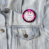 マゼンタバーブベイビーシャワーボタンになるミミ 缶バッジ (インサイチュ)