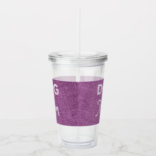 マゼンタバーラップドッグママアクリルタンブラー アクリルタンブラー (右)