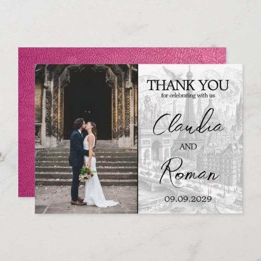 マゼンタパリパスポート サンキューカード (正面/裏面)