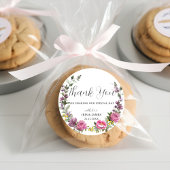 マゼンタパープルイエローフローラボー結婚式の引き出物 ラウンドシール