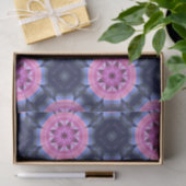 マゼンタパープルインジゴジオメトリックフラワーパターン 薄葉紙 (ギフト)