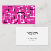 マゼンタパープルピンク白黒パターン 名刺 (正面/裏面)