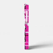 マゼンタパープルピンク白黒 Case-Mate iPhoneケース (裏面 / 左)