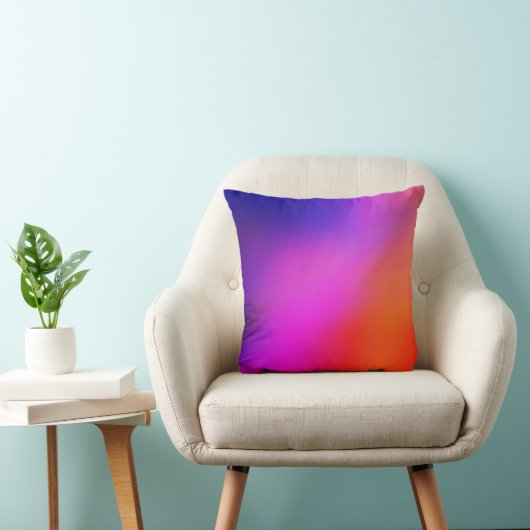マゼンタパープルピンク&オレンジ抽象芸術装飾用クッション クッション (椅子)