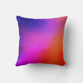 マゼンタパープルピンク&オレンジ抽象芸術装飾用クッション クッション (裏面)