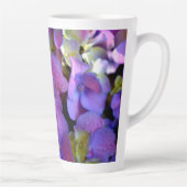 マゼンタパープルブルーイエローアジサイ花 カフェラテマグ (右)