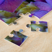 マゼンタパープルブルーイエローアジサイ花 ジグソーパズル (側面)